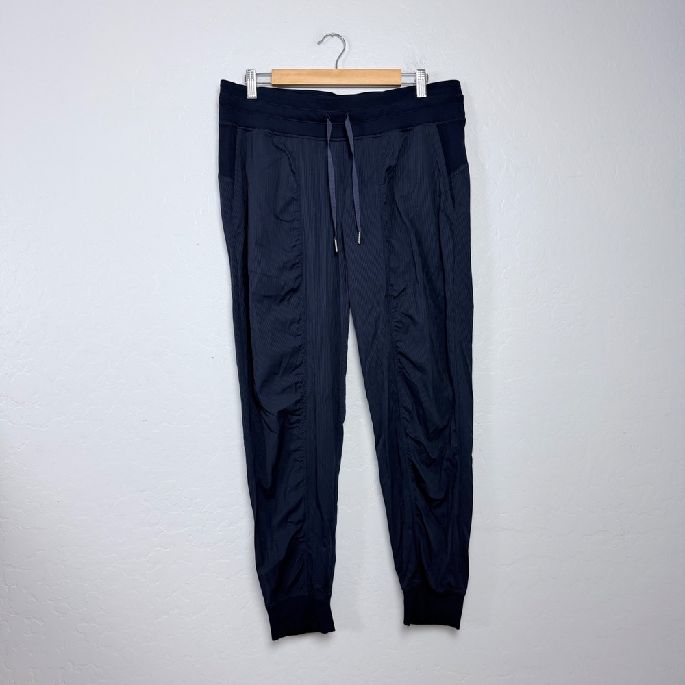 Lululemon Dance Studio Jogger True Navy Pinstripe W5BPJS Pull-on Size 12